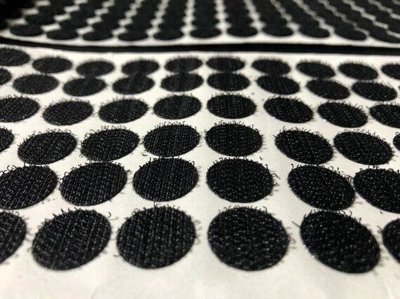 Круглая липучка velcro ЧЕРНАЯ &#x1f323; 15 мм